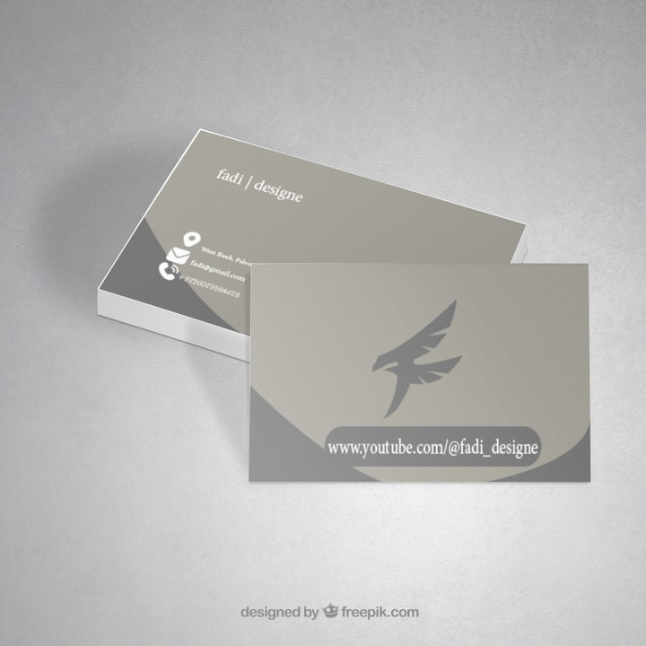 Business Card  تصميم بسيط وسريع في الاسفل رلبط قناتي يوتيوب