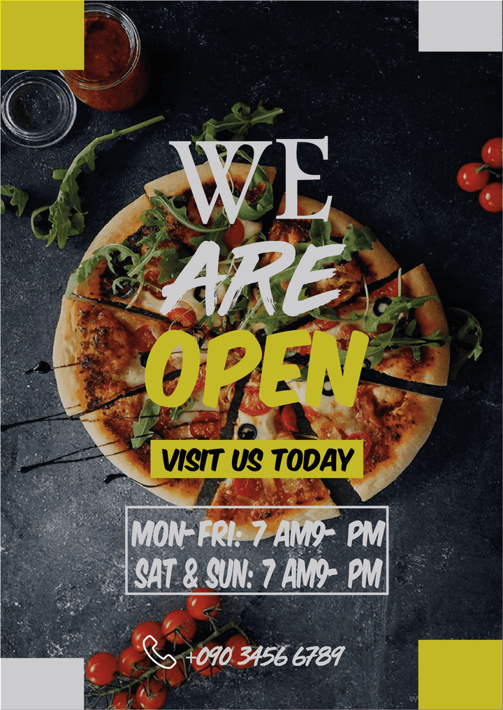 Pizza restaurant poster design