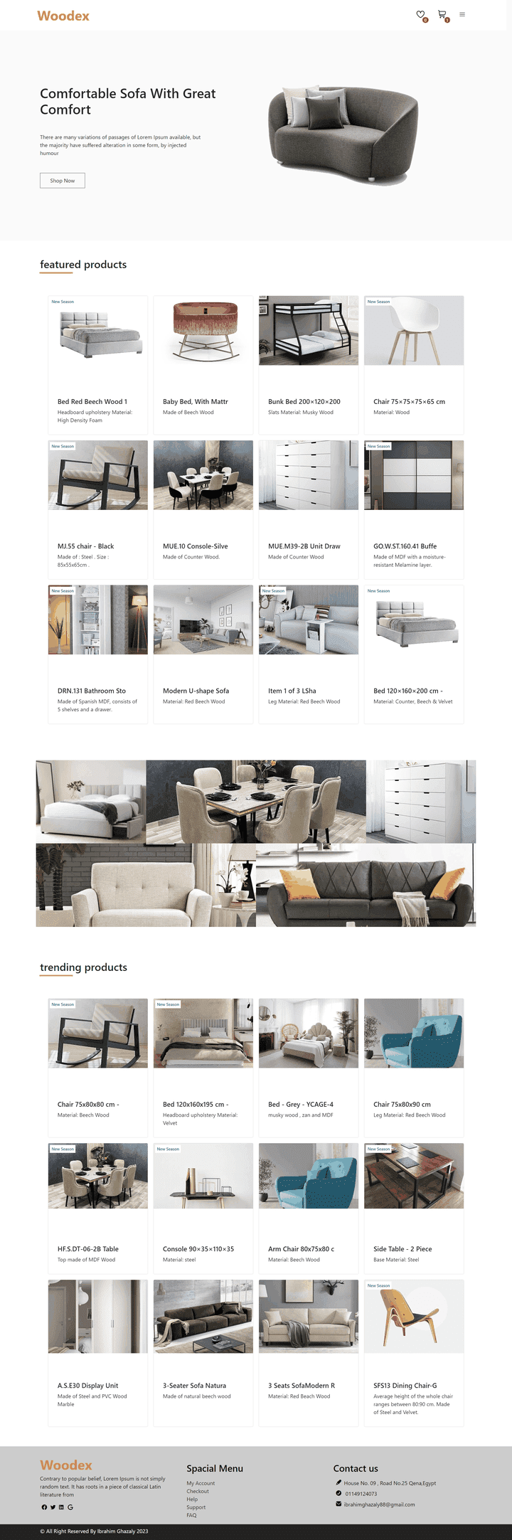 Furniture Ecommerce Website