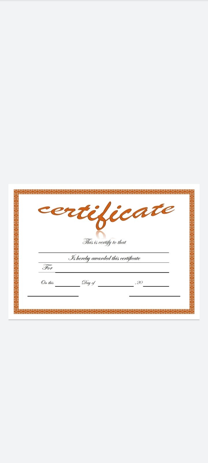 certification