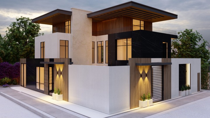 تصميم فيلا سكنية بطابع مودرن