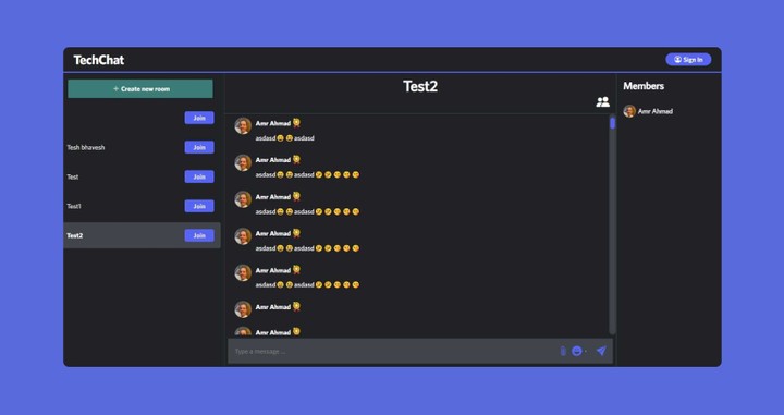 (Group chat application built with React and Firebase)Tech Chat