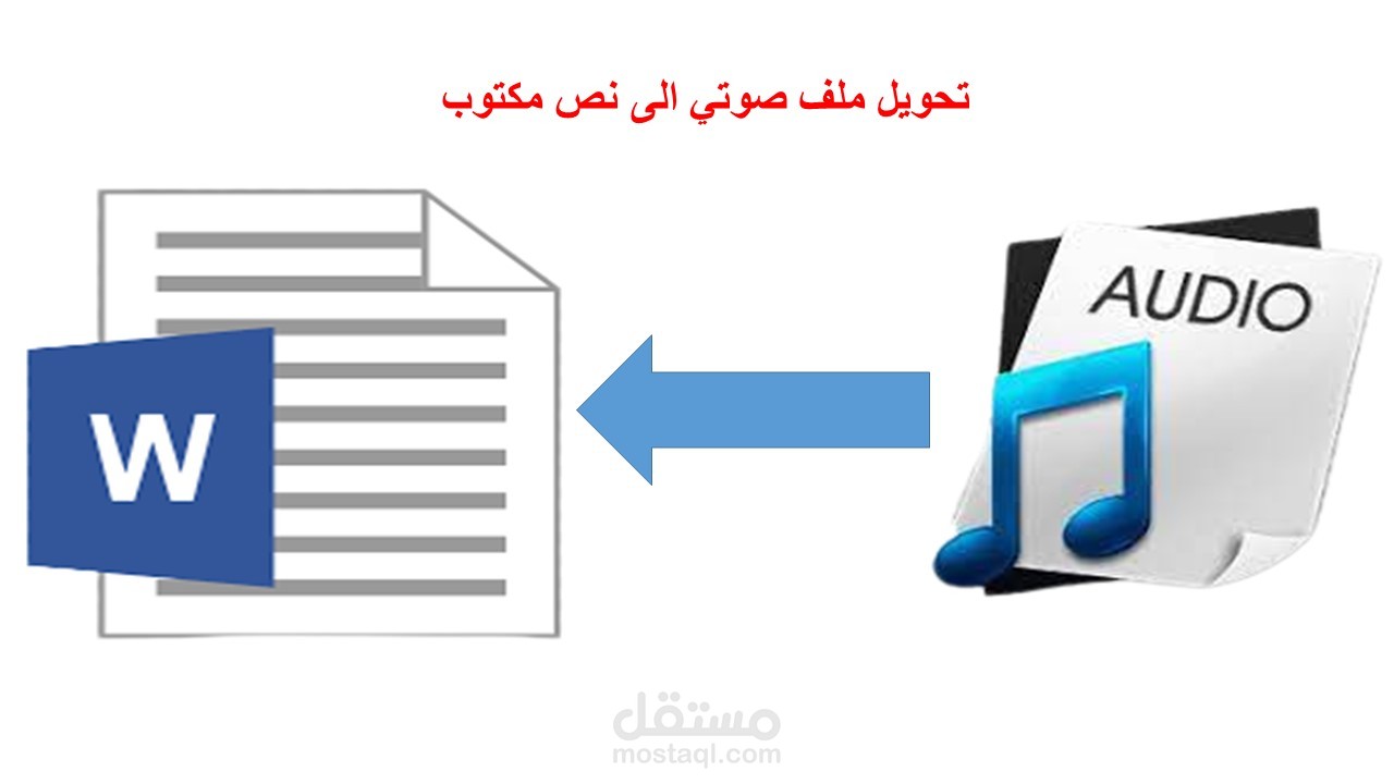 تحويل ملف صوتي MP3 إلى نص مكتوب.