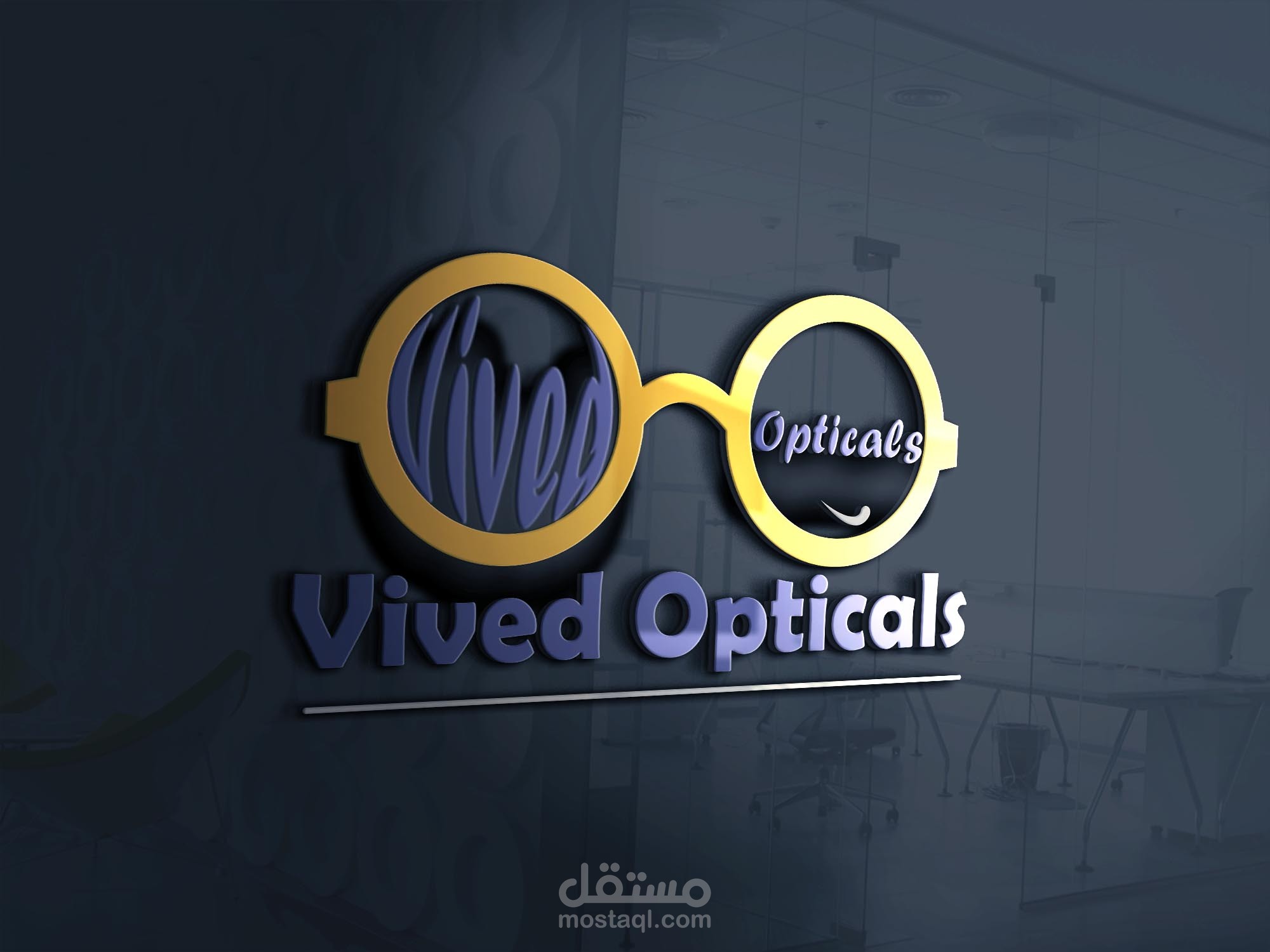 لوجو vived opticals للنظارات الطبية