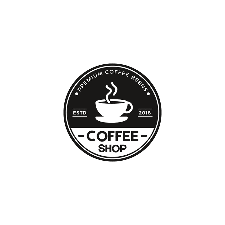 شعار مميز لمتجر قهوة