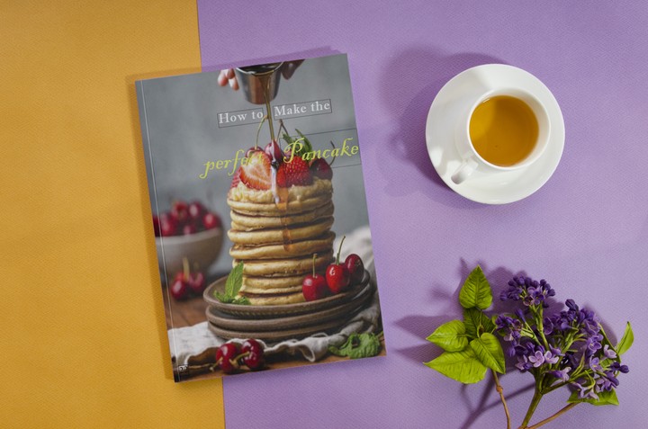 تصميم غلاف مجلة وصفات طعام " Recipe magazine cover design "