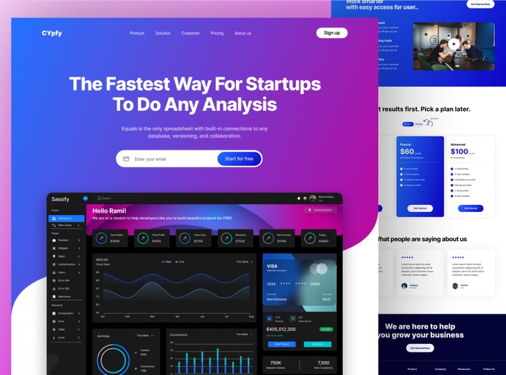 SaaS Landing Page _ UI/UX Design