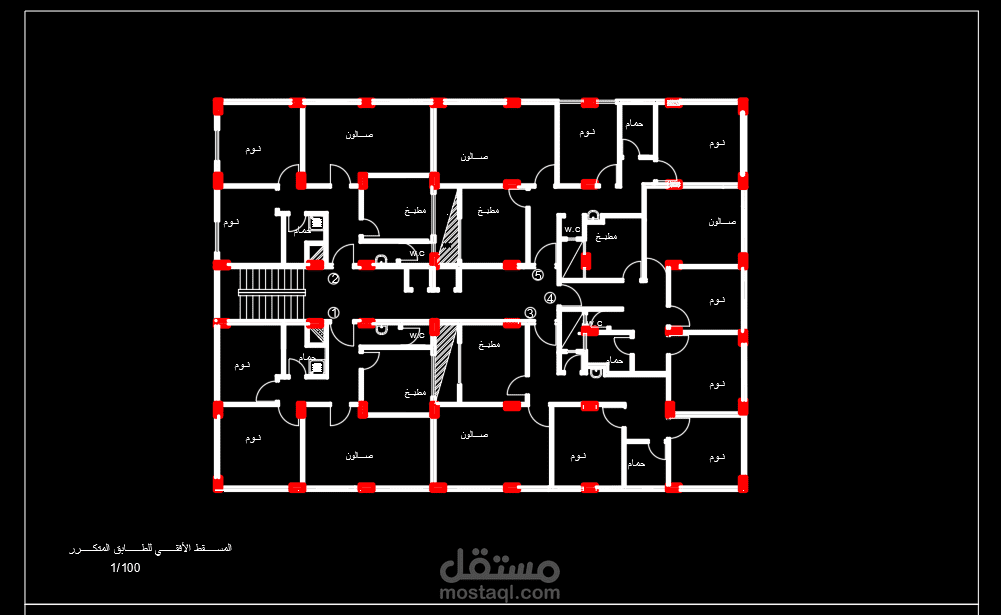 بناء تجاري خمس شقق