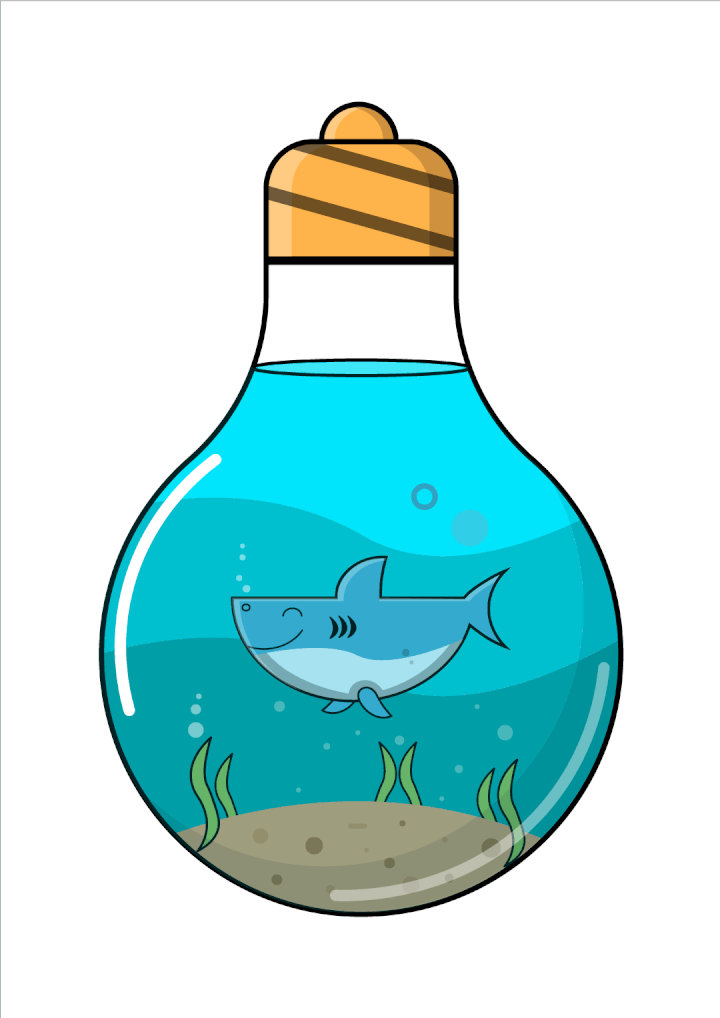 Shark in lamp