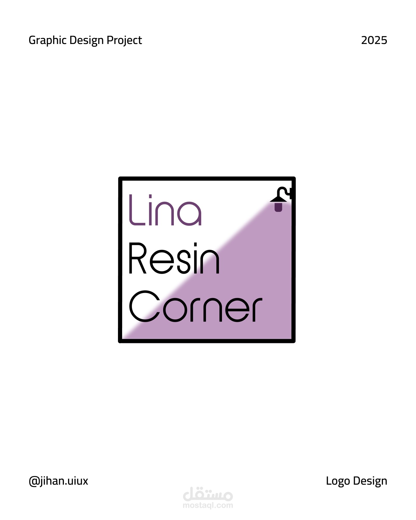 تصميم لوغو متجر Lina Resin Corner