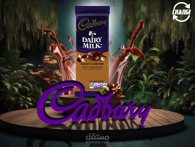 تصميم سوشيال ميديا لشوكولاتة كادبري ديري ميلك - social media design for Cadbury chocolate