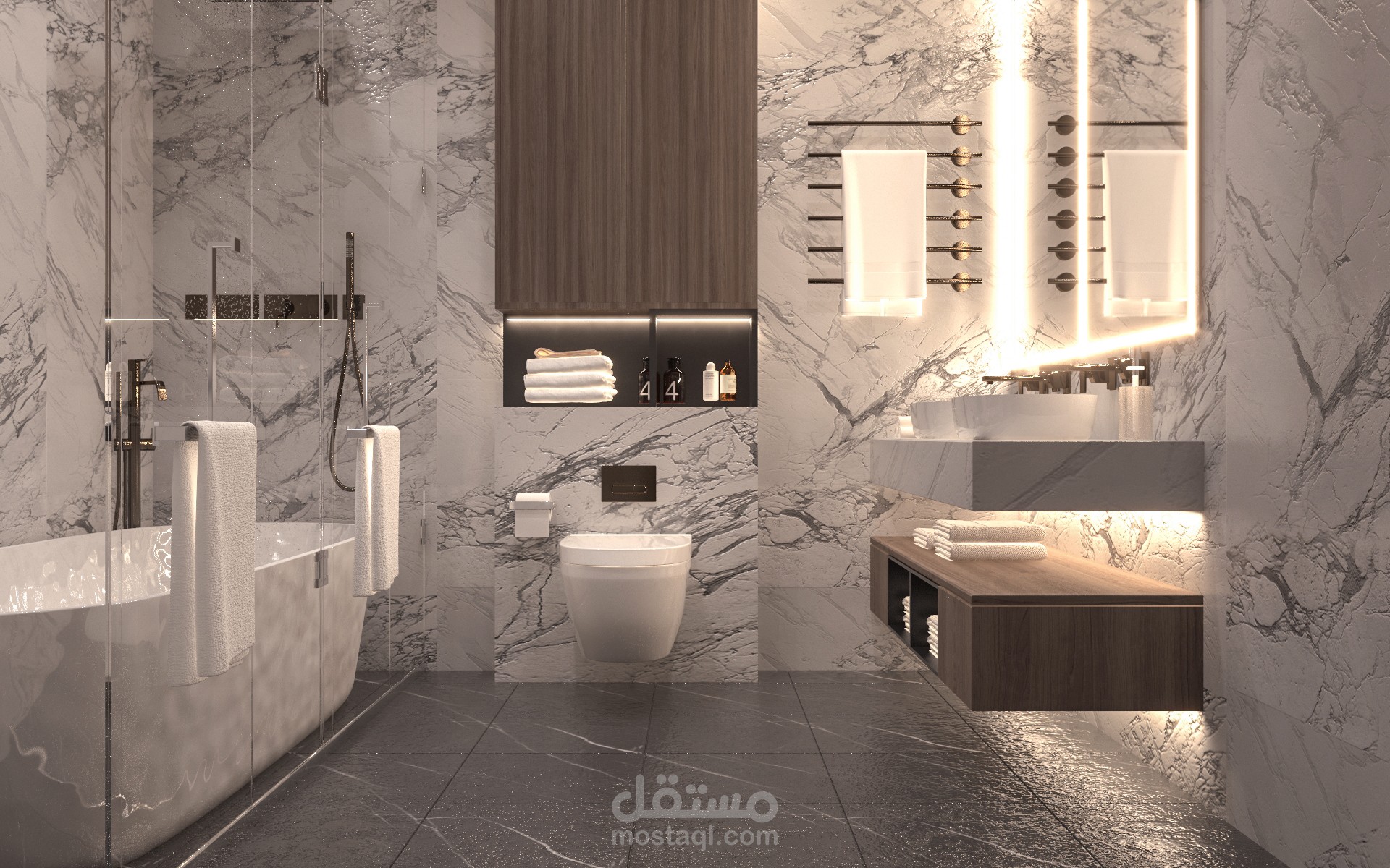 تصميم داخلي معماري لحمام