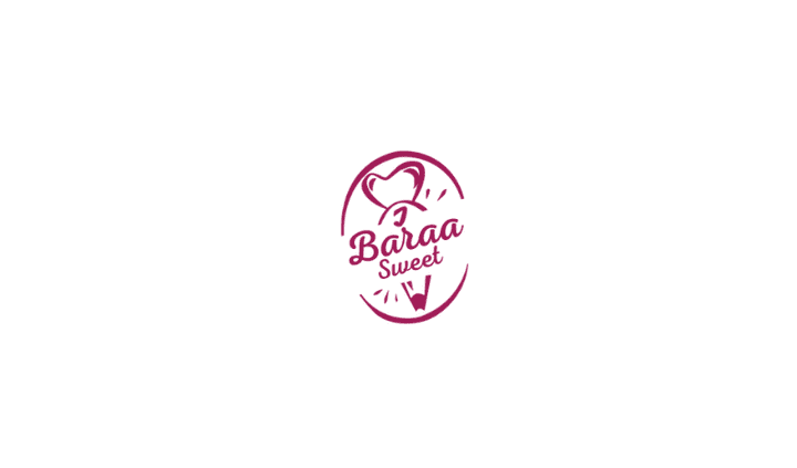 مشروع : تصميم علامة تجاريه لمحل حلويات بإسم  Baraa Sweet