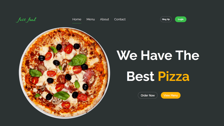 Fast Food Landing Page