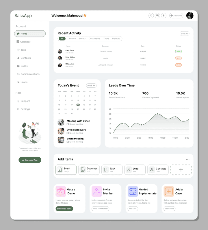 Sass Dashboard