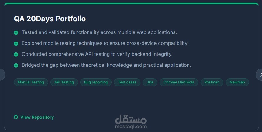 QA 20Days Portfolio