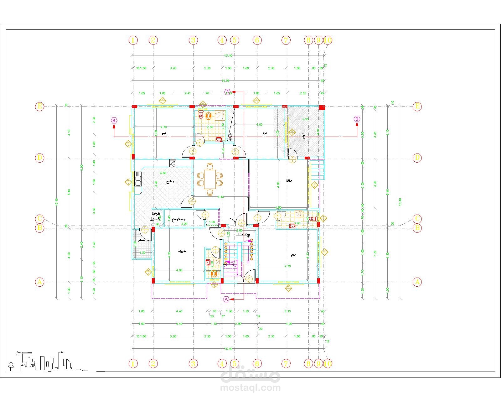 إعداد وتصميم وتجهيز المخططات الهندسية بكافة أنواعها (معمارية :: إنشائية :: كهربائية :: ميكانيكية)