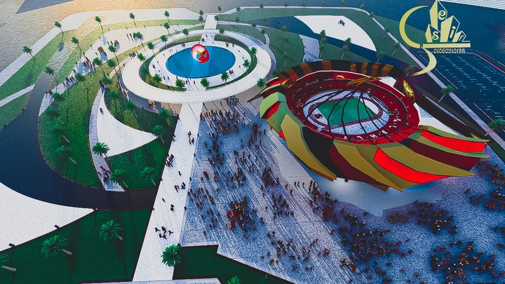 Designing an imaginary stadium for the Egyptian Al-Ahly club