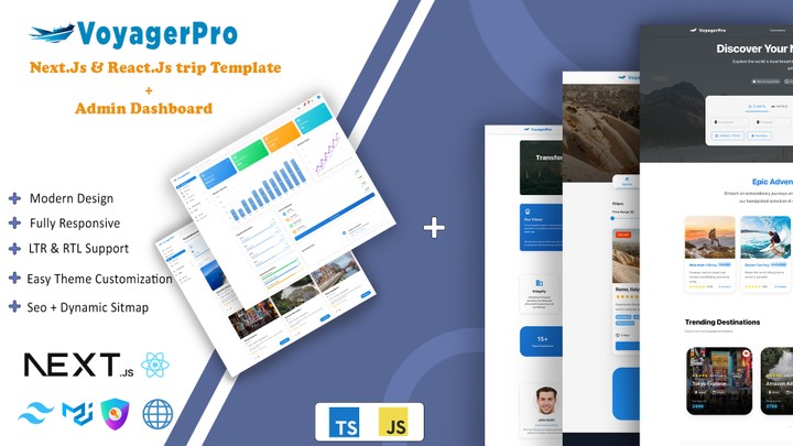 VoyagerPro - React.Js Travel Booking Platform Template