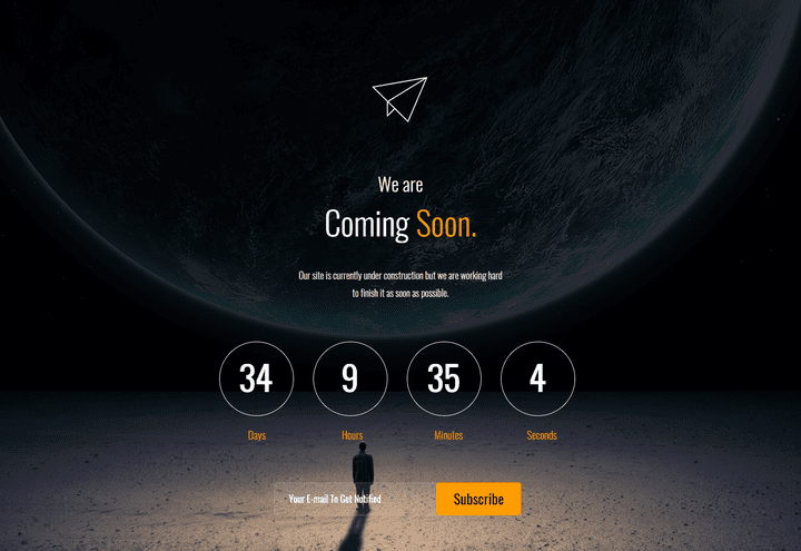 Coming Soon - Page With Timer