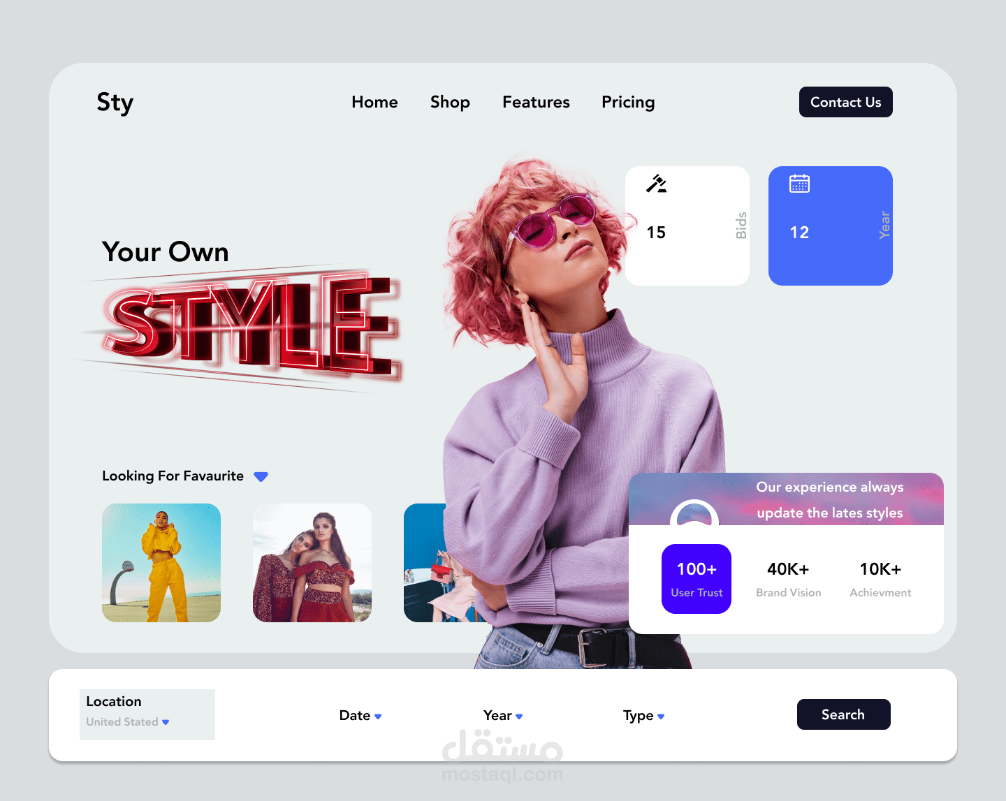 Fashion Landingpage - Desktop