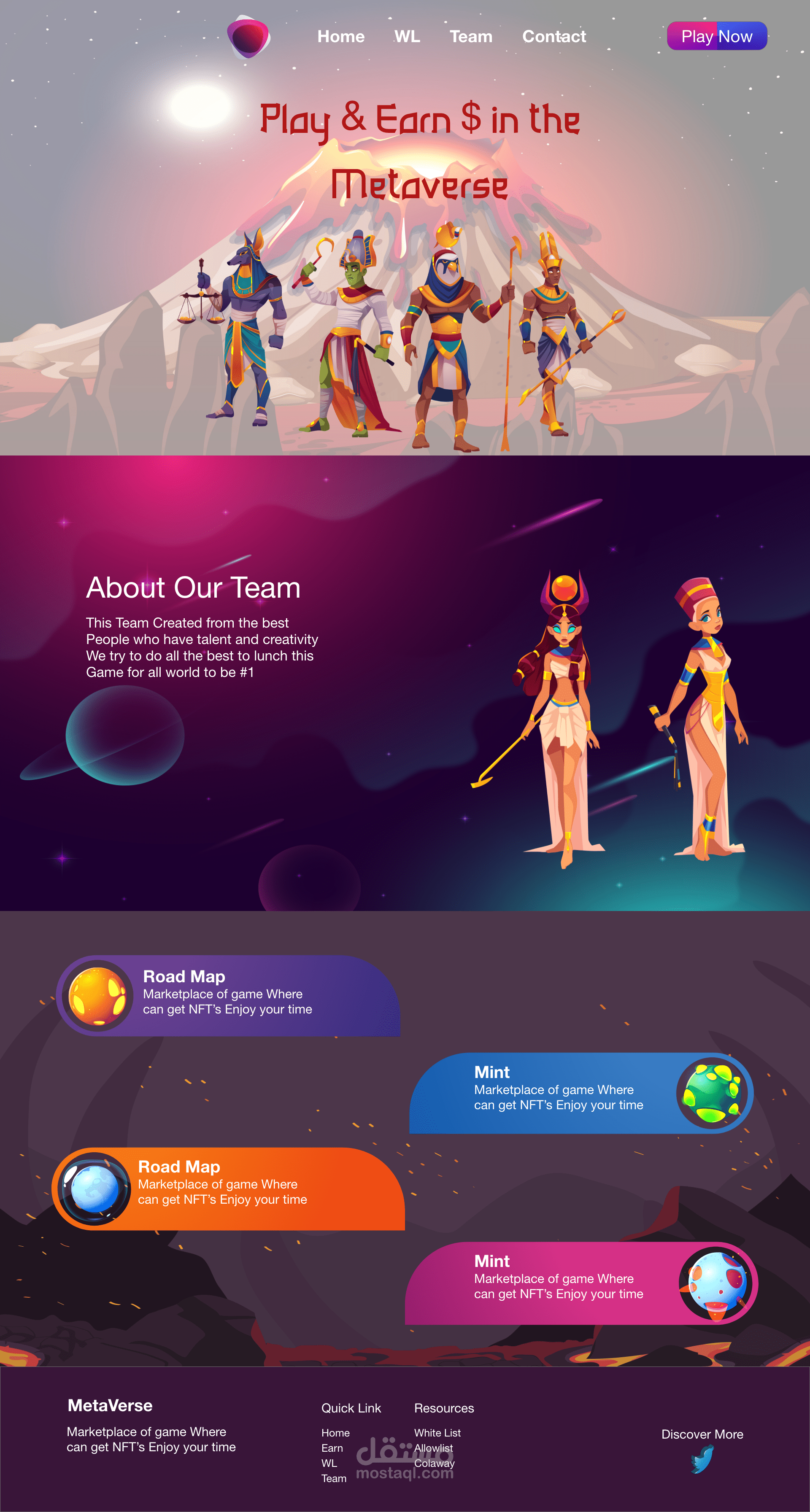 Landing Page Metaverse NFT