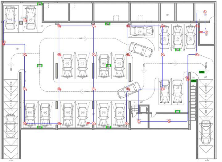 تصميم نظام fire alarm للقبو