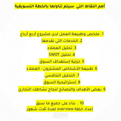 إعداد خطة وإستراتيجية تسويقية