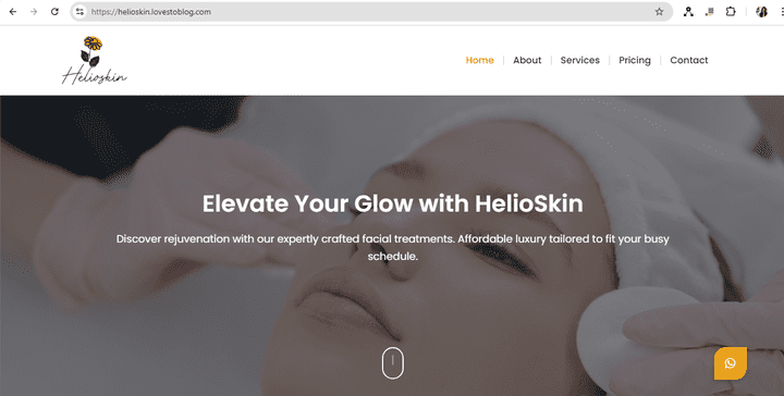 Helio Skin Website