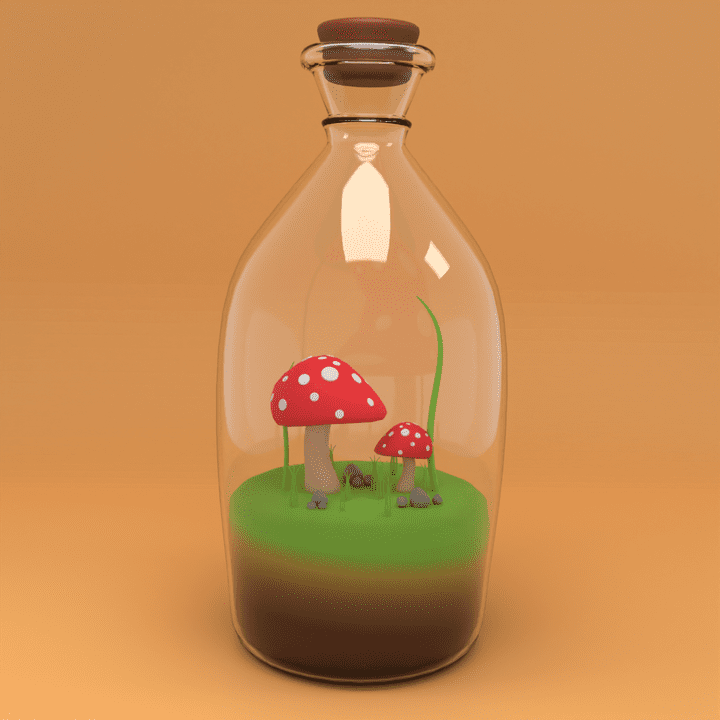 glass bottle