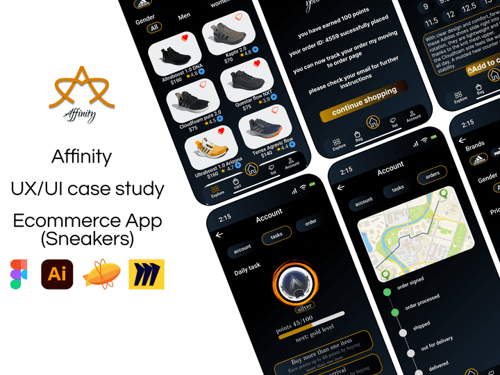 Affinity app (E-commerce app for sneakers)