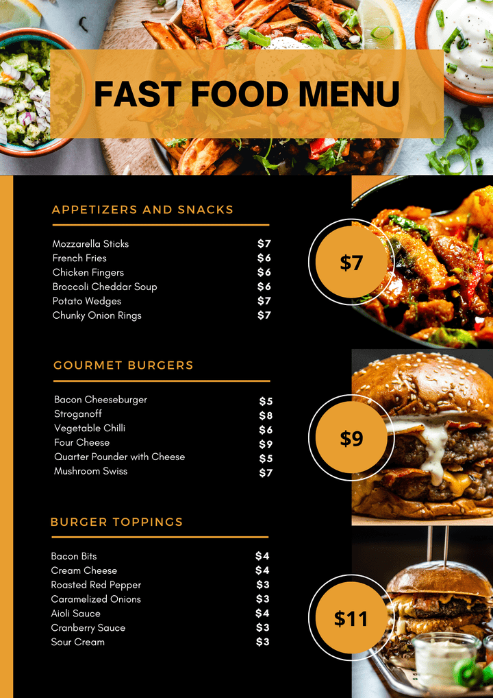 تصميمات Restaurant menu احترافية