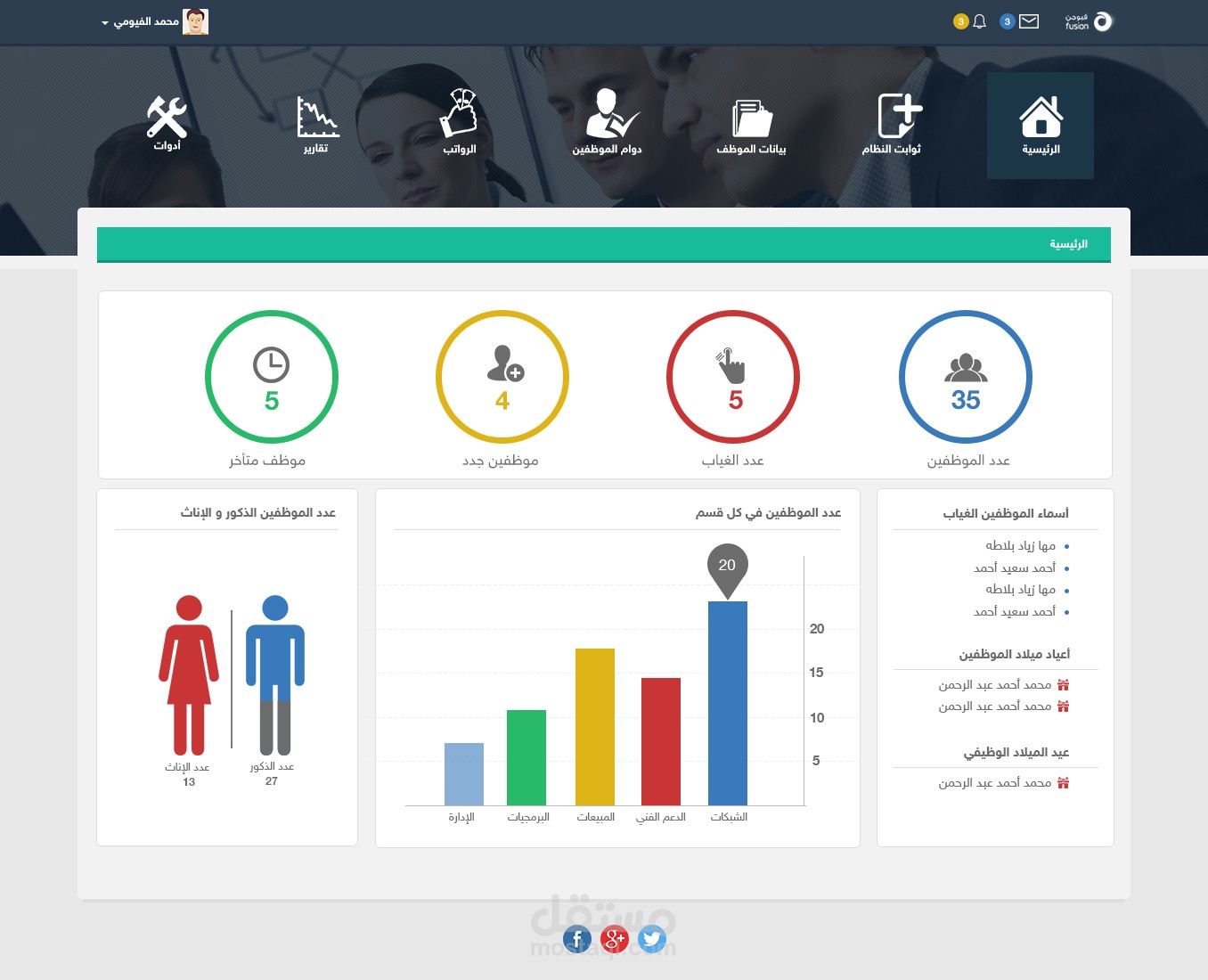 نظام إدارة الموارد البشرية HR