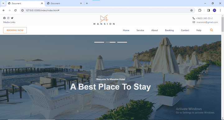 Developing a hotel website to reserve rooms