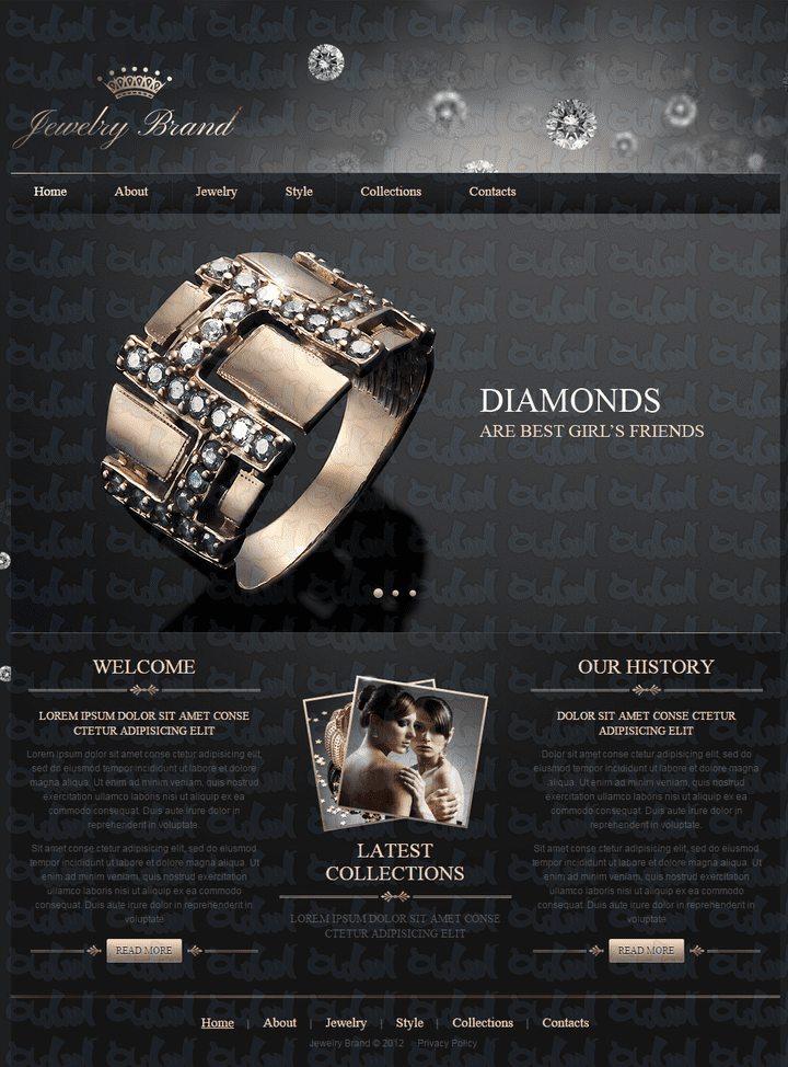 jewelry brand wordpress