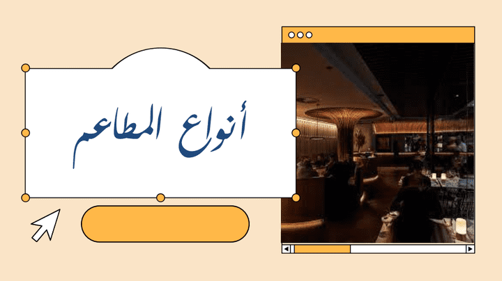 عرض تقديمي عن أنواع المطاعم