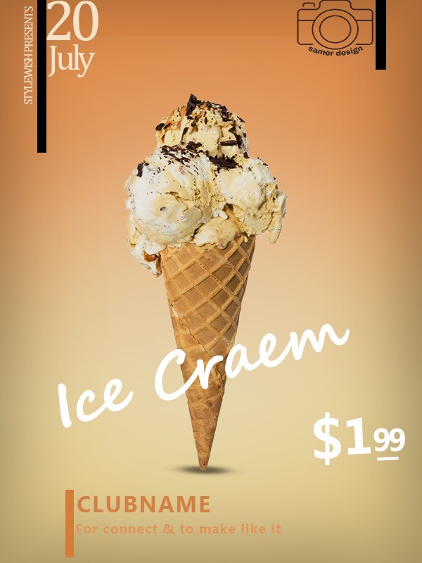 Ice cream ad design