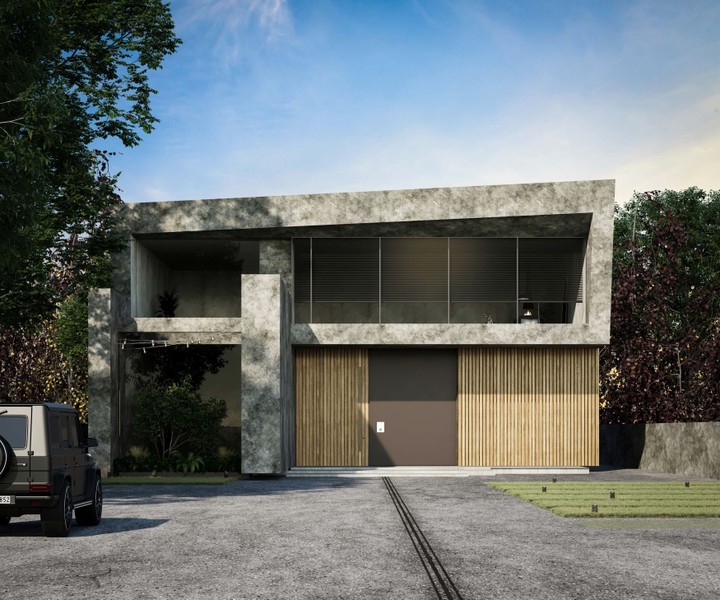 Contemporary Elegance: Facade Design in Concrete"