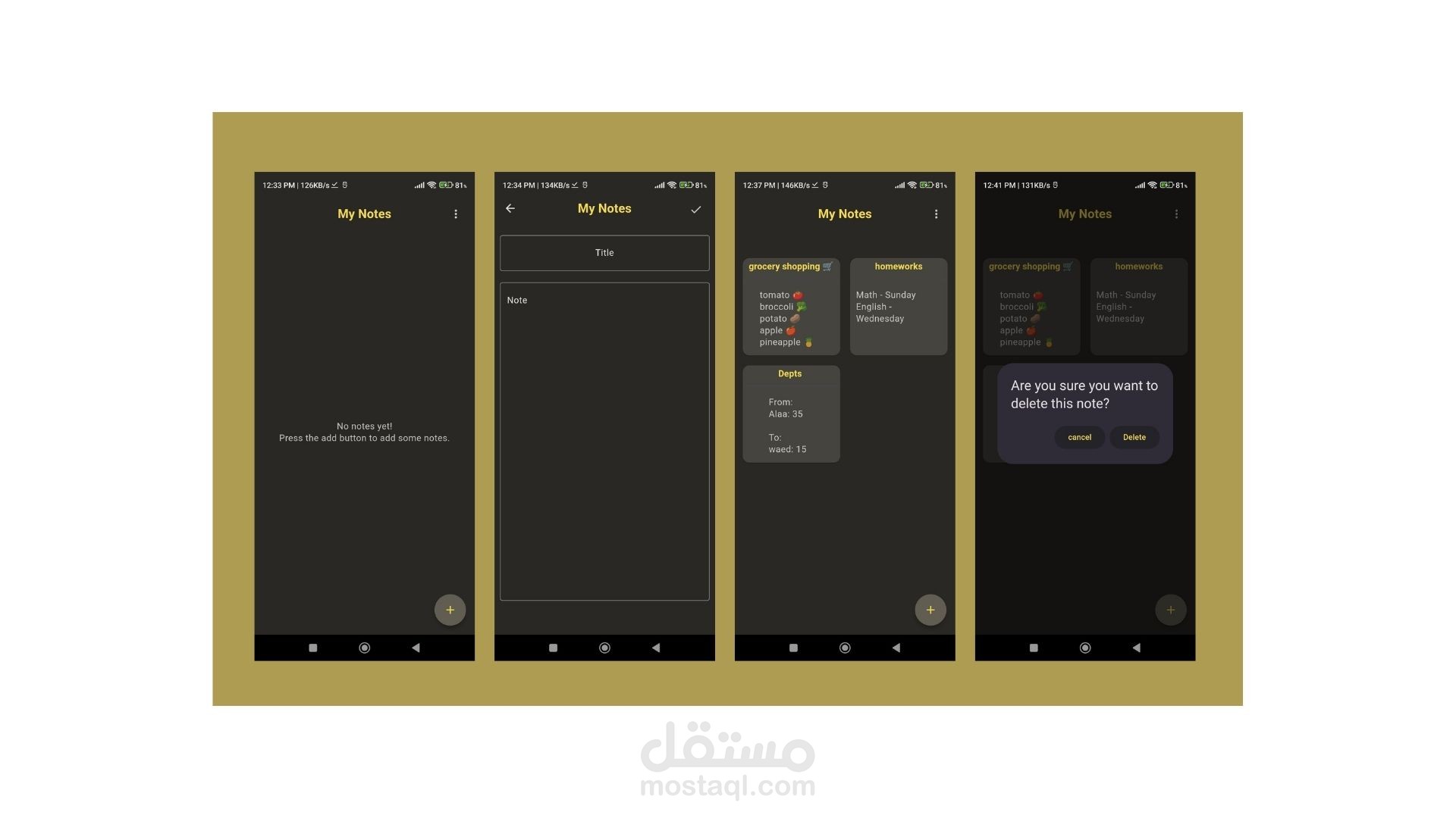 تطوير تطبيق كتابة وحفظ الملاحظات باستخدام Flutter