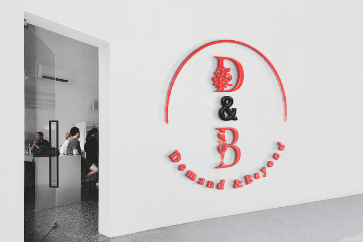 3D logo wall office