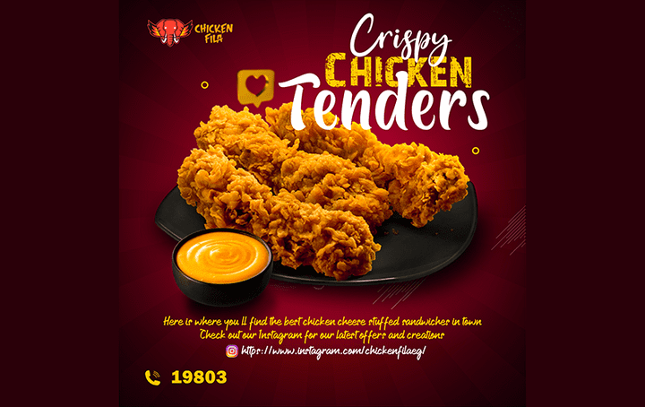 Crispy Chiken Tenders Social media design