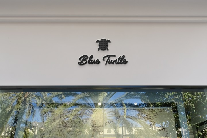 لوجو لبراند بيع ملابس يسمي blue turtle