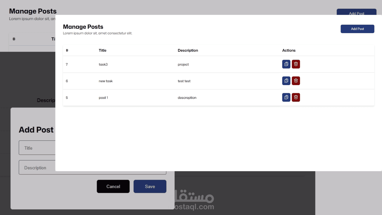 Dashboard Website