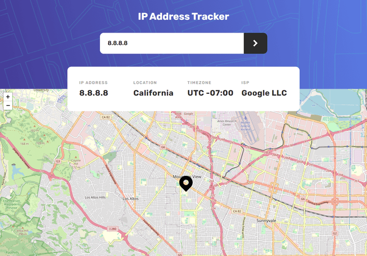 Ip address tracker