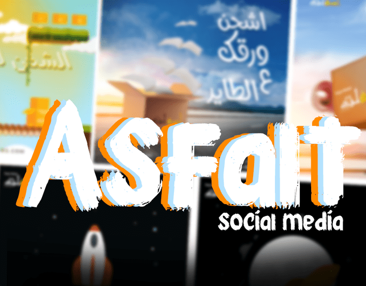 Social media designs for Asfalt company