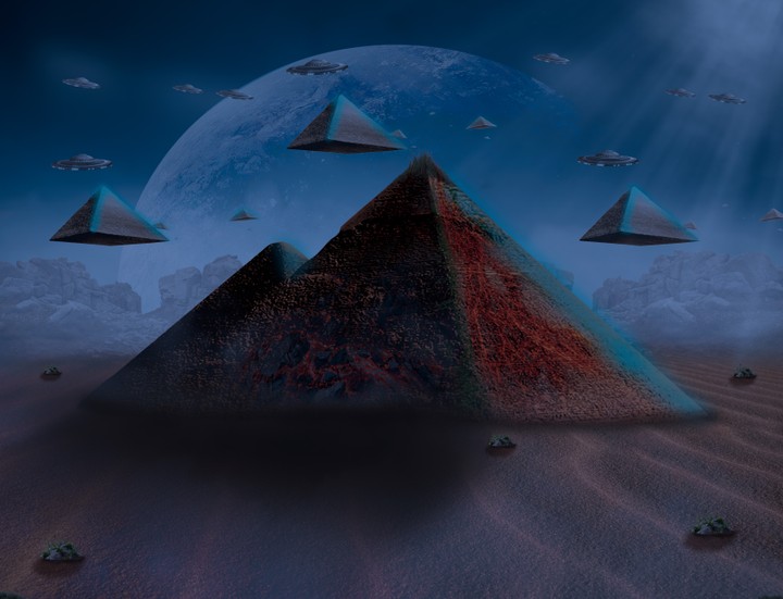 pyramids in space