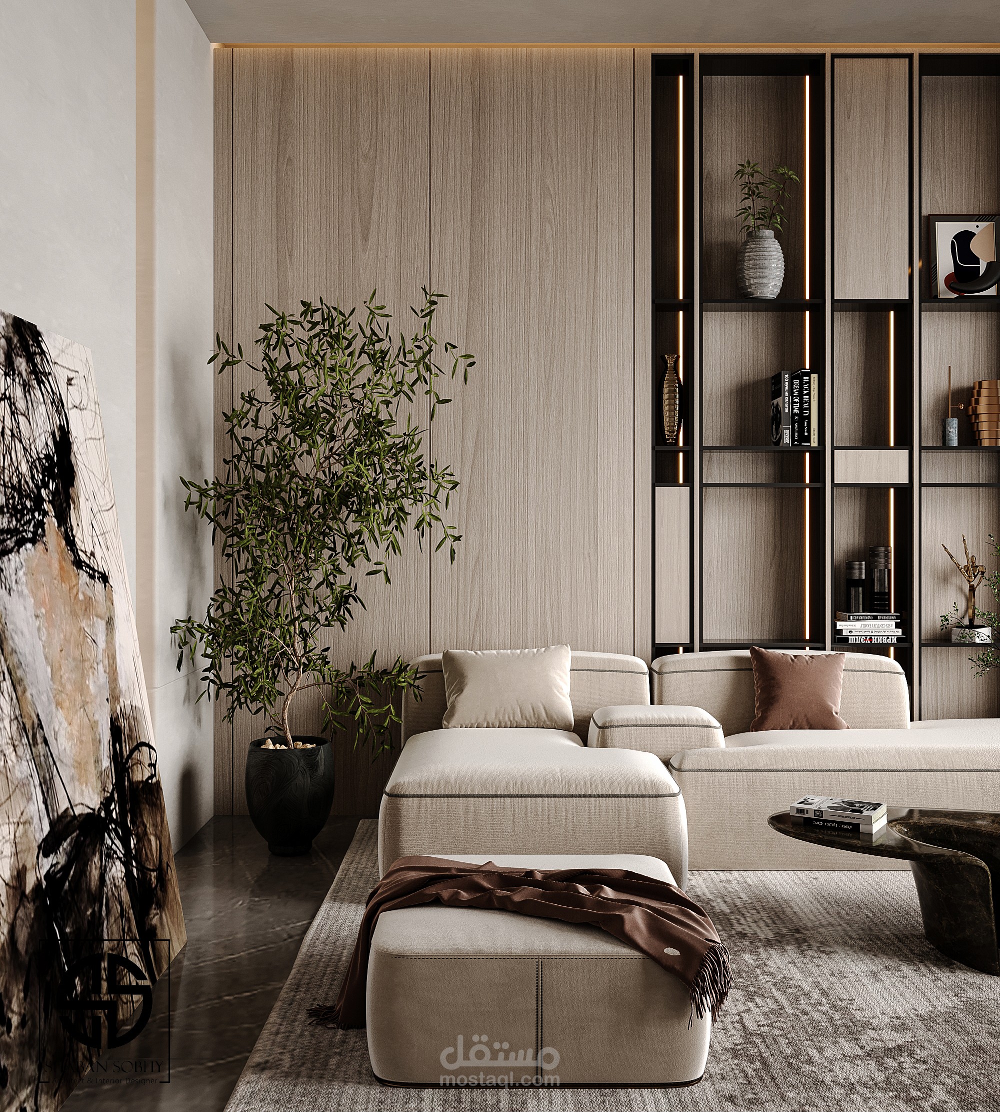 Luxury modern living room design | مستقل