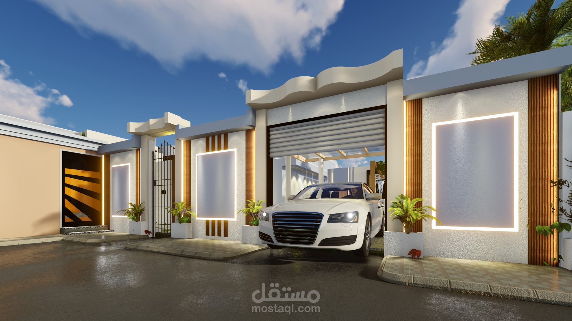 تصميم واجهات-مناظير 3D-تنسيق مواقع