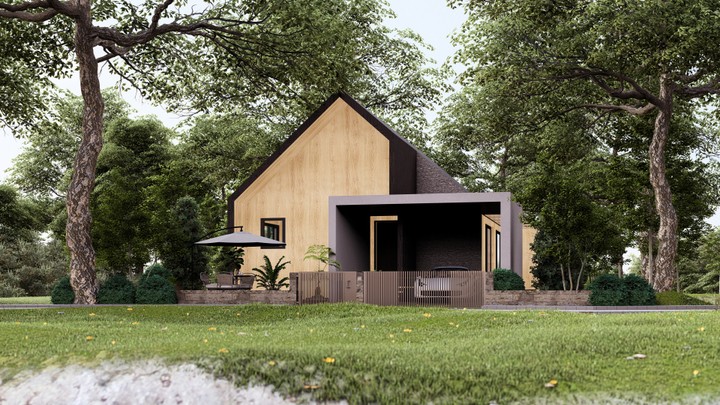 Wooden house in Canada