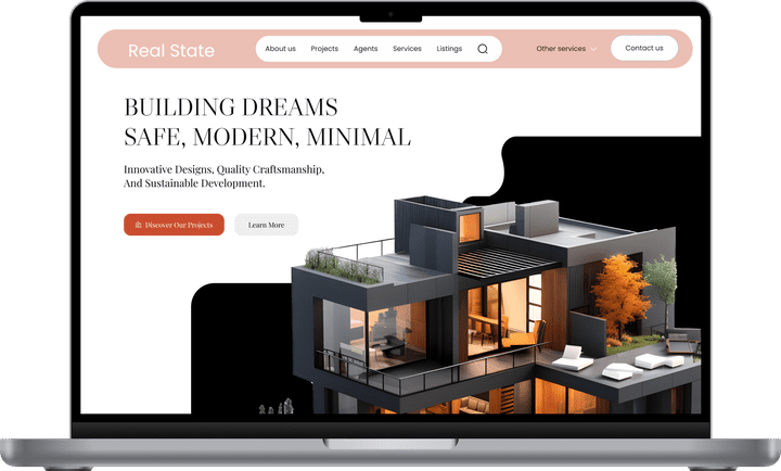 تصميم صفحة هبوط عقارية احترافية لعرض المشاريع وجذب العملاء المحتملين ( Real State Landing Page )